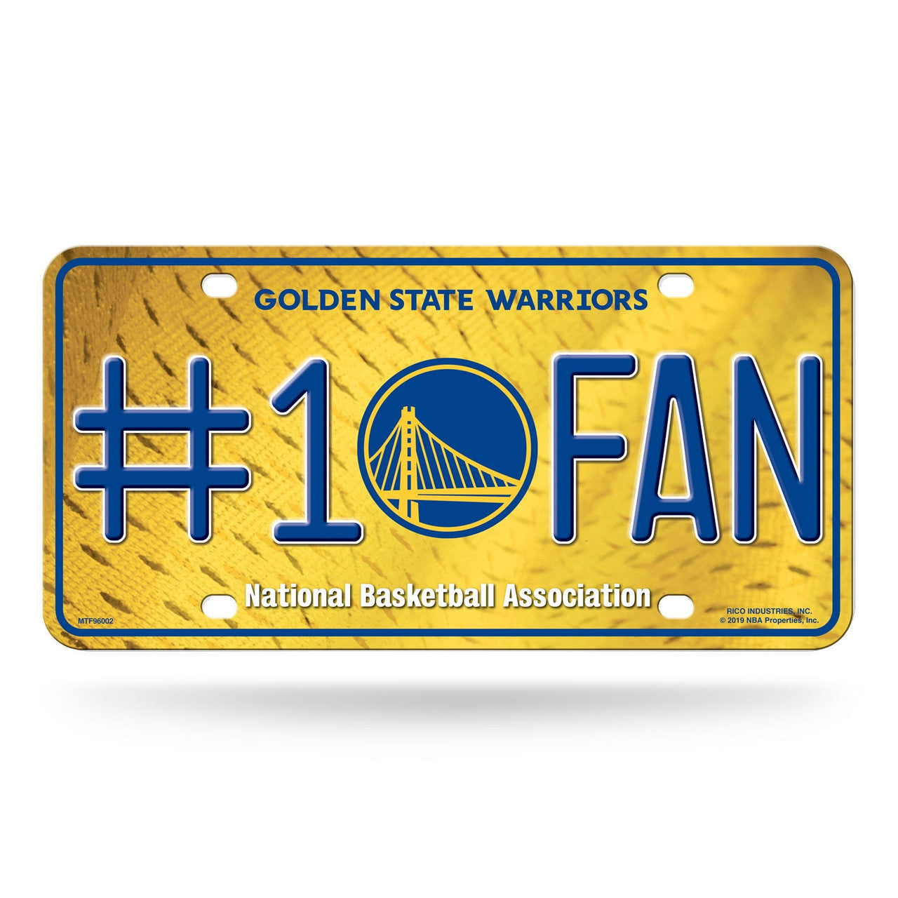 Golden State Warriors License Plate #1 Fan - Sports Collectibles, Sports Memorabilia, Sports Fan Shop, Sports Gifts