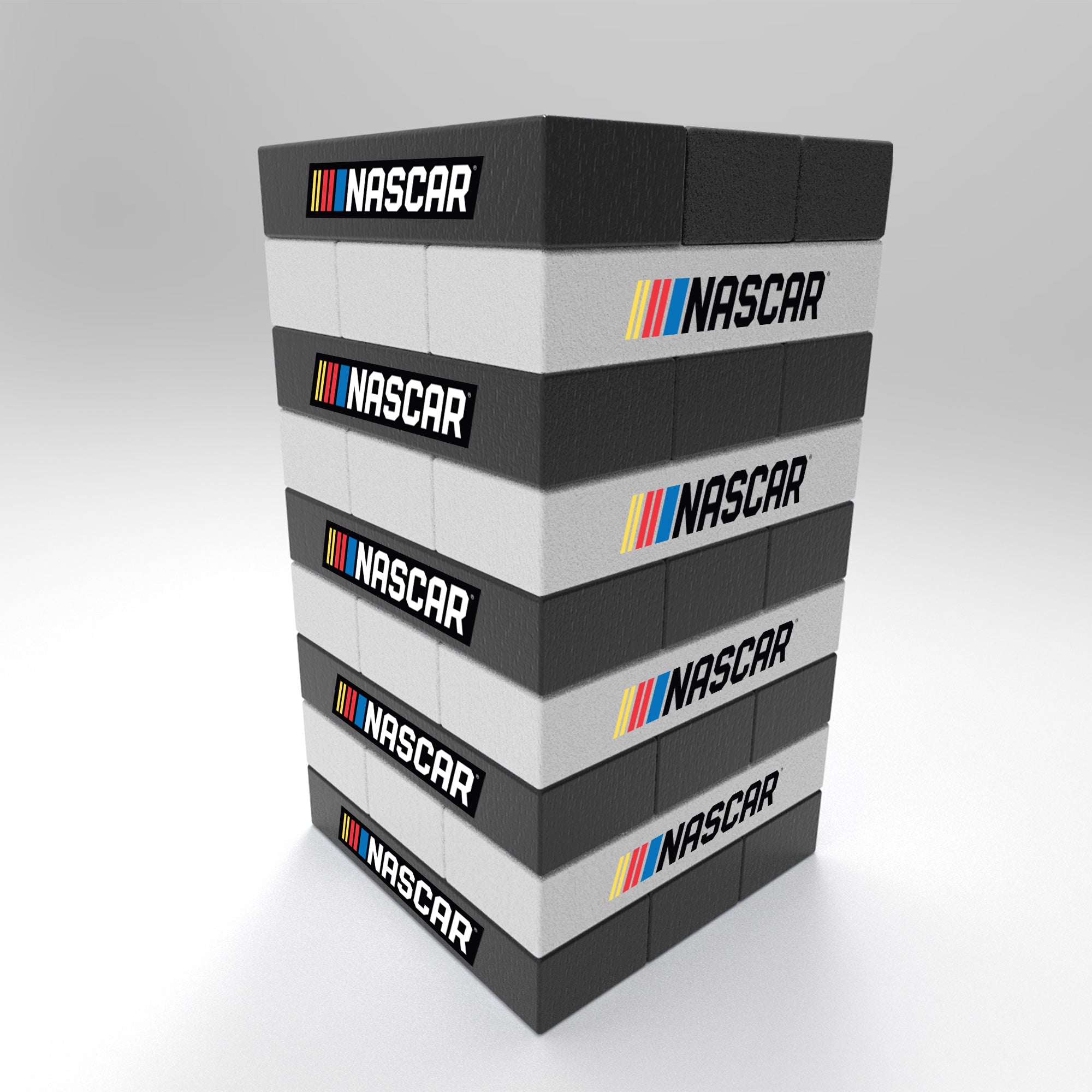 NASCAR Auto Racing Logo Standard Mini Jumbling Tower Game - Wood Stackem Game