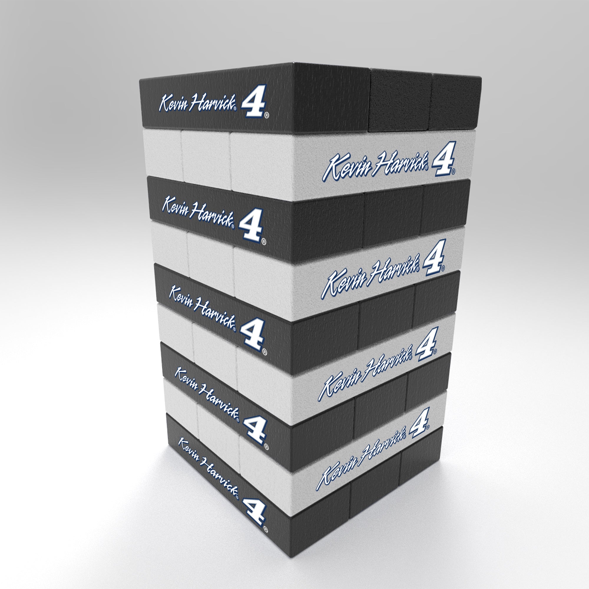NASCAR Auto Racing Kevin Harvick #4 Busch Light 2022 Mini Jumbling Tower Game - Wood Stackem Game