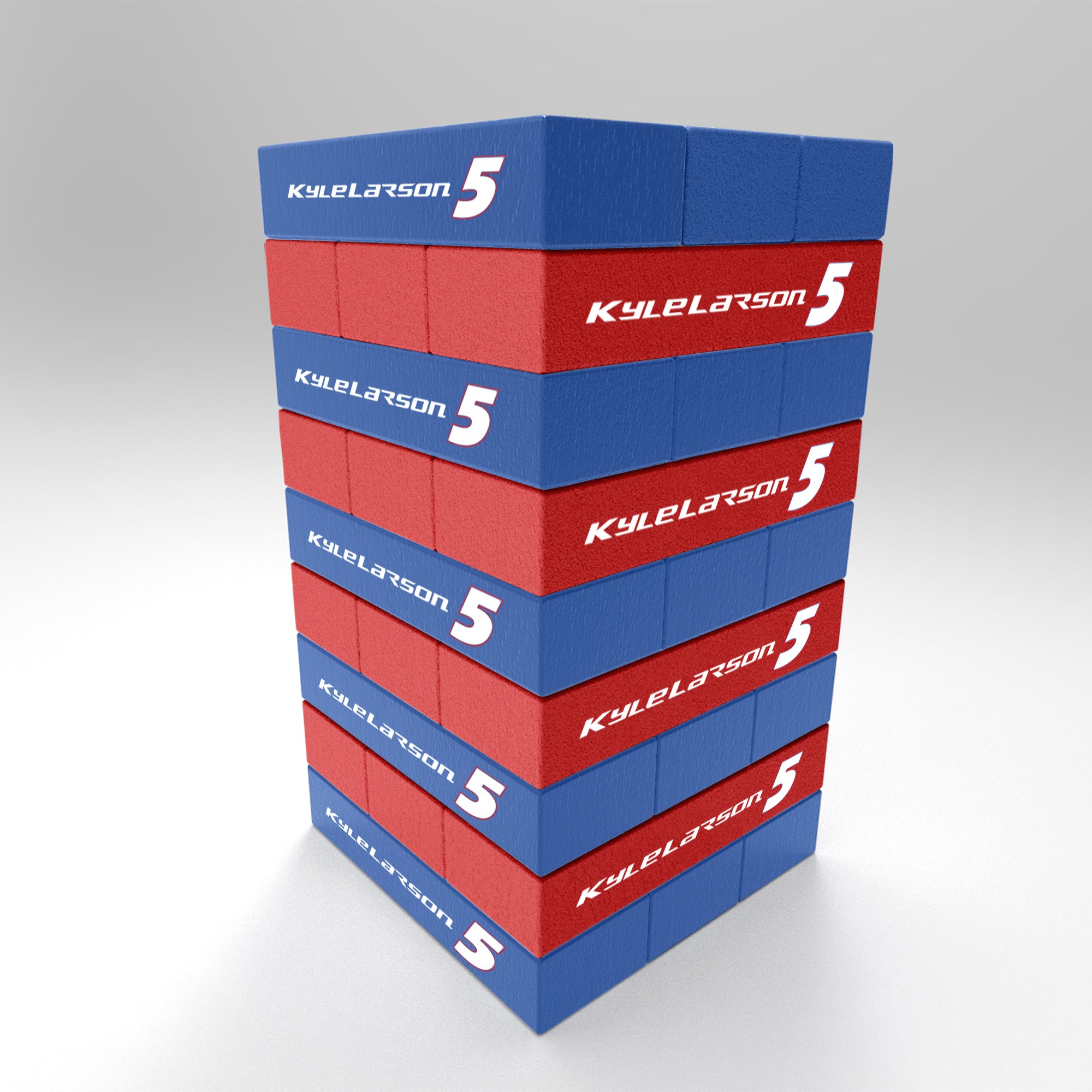 NASCAR Auto Racing Kyle Larson  Mini Jumbling Tower Game - Wood Stackem Game