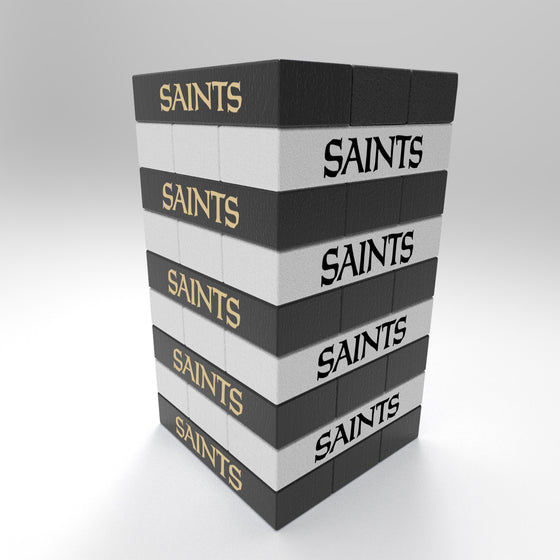 NFL Football New Orleans Saints  Mini Jumbling Tower Game - Wood Stackem Game