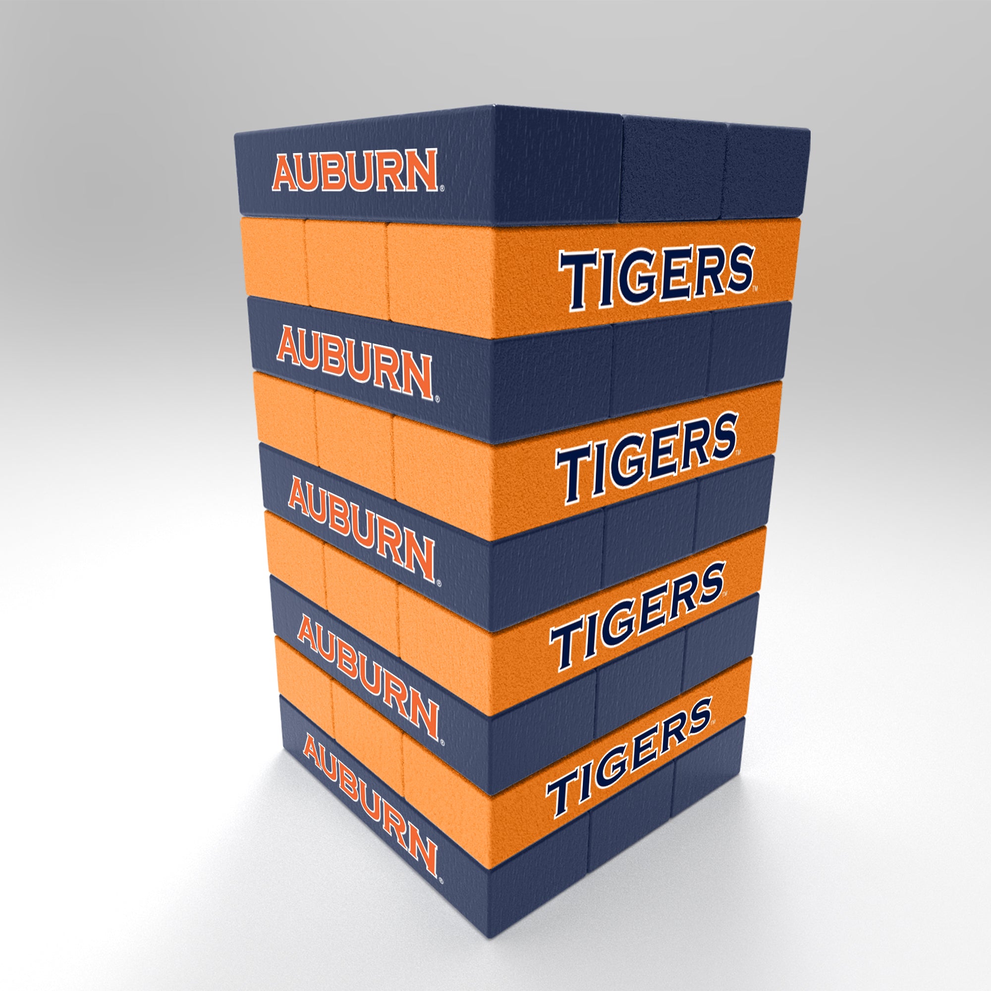 NCAA  Auburn Tigers  Mini Jumbling Tower Game - Wood Stackem Game