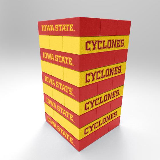 NCAA  Iowa State Cyclones  Mini Jumbling Tower Game - Wood Stackem Game