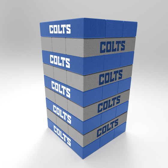 NFL Football Indianapolis Colts  Mini Jumbling Tower Game - Wood Stackem Game