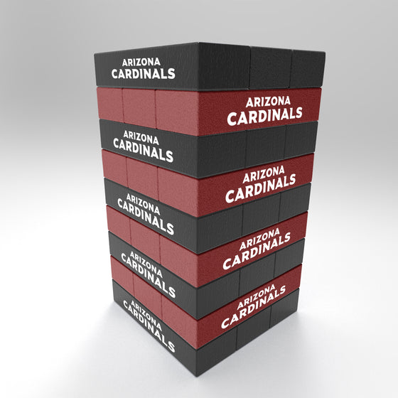 NFL Football Arizona Cardinals  Mini Jumbling Tower Game - Wood Stackem Game