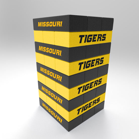 NCAA  Missouri Tigers  Mini Jumbling Tower Game - Wood Stackem Game
