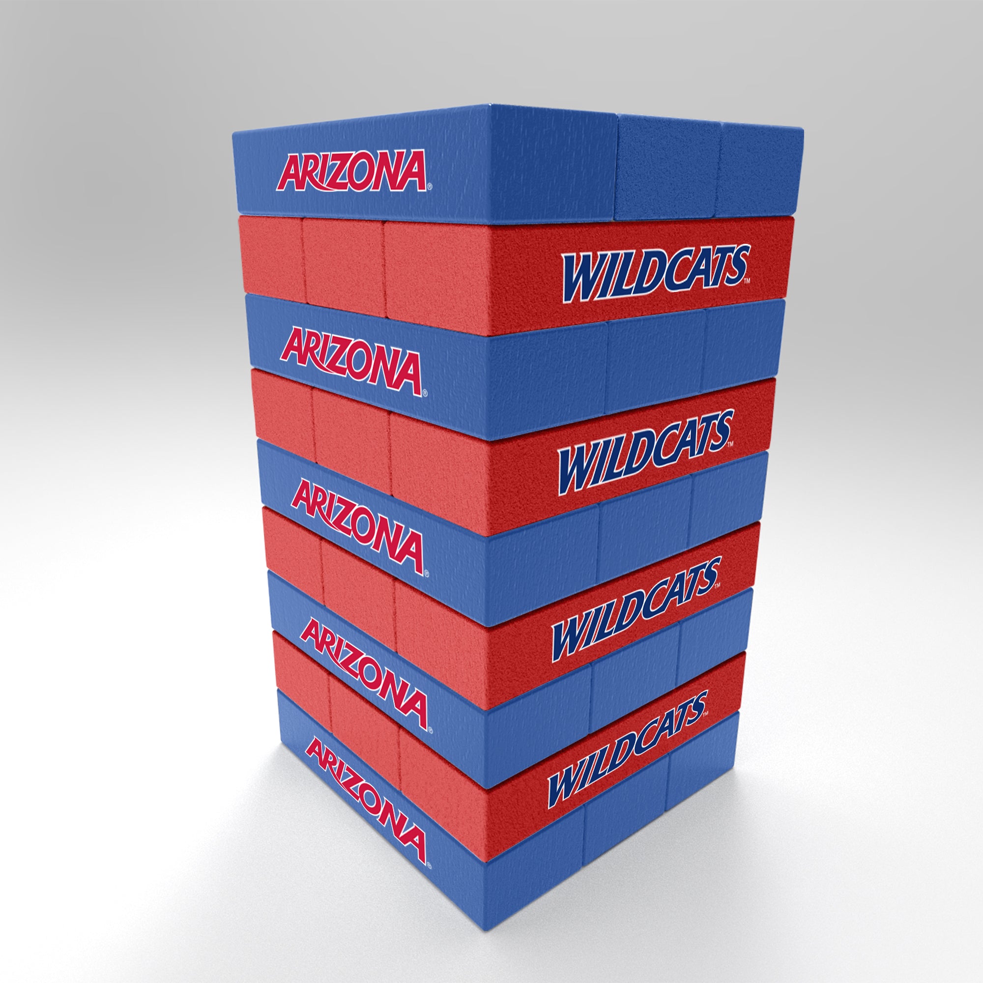NCAA  Arizona Wildcats  Mini Jumbling Tower Game - Wood Stackem Game