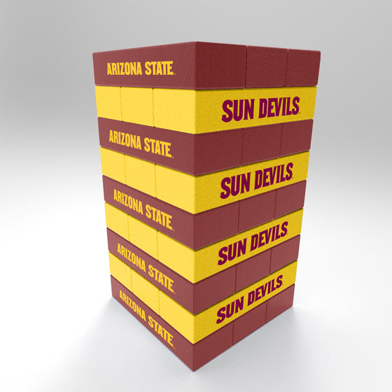 NCAA  Arizona State Sun Devils  Mini Jumbling Tower Game - Wood Stackem Game