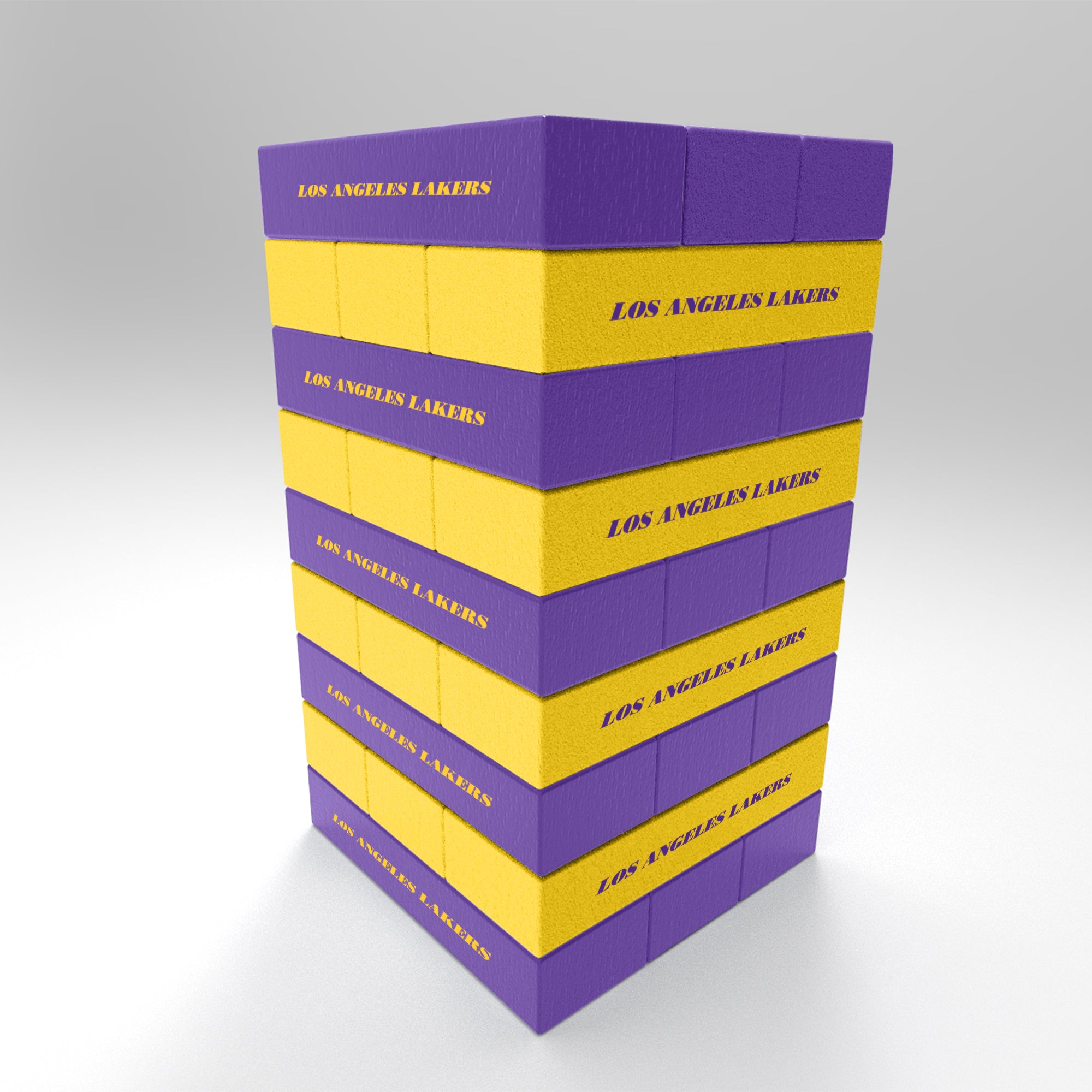 NBA Basketball Los Angeles Lakers  Mini Jumbling Tower Game - Wood Stackem Game