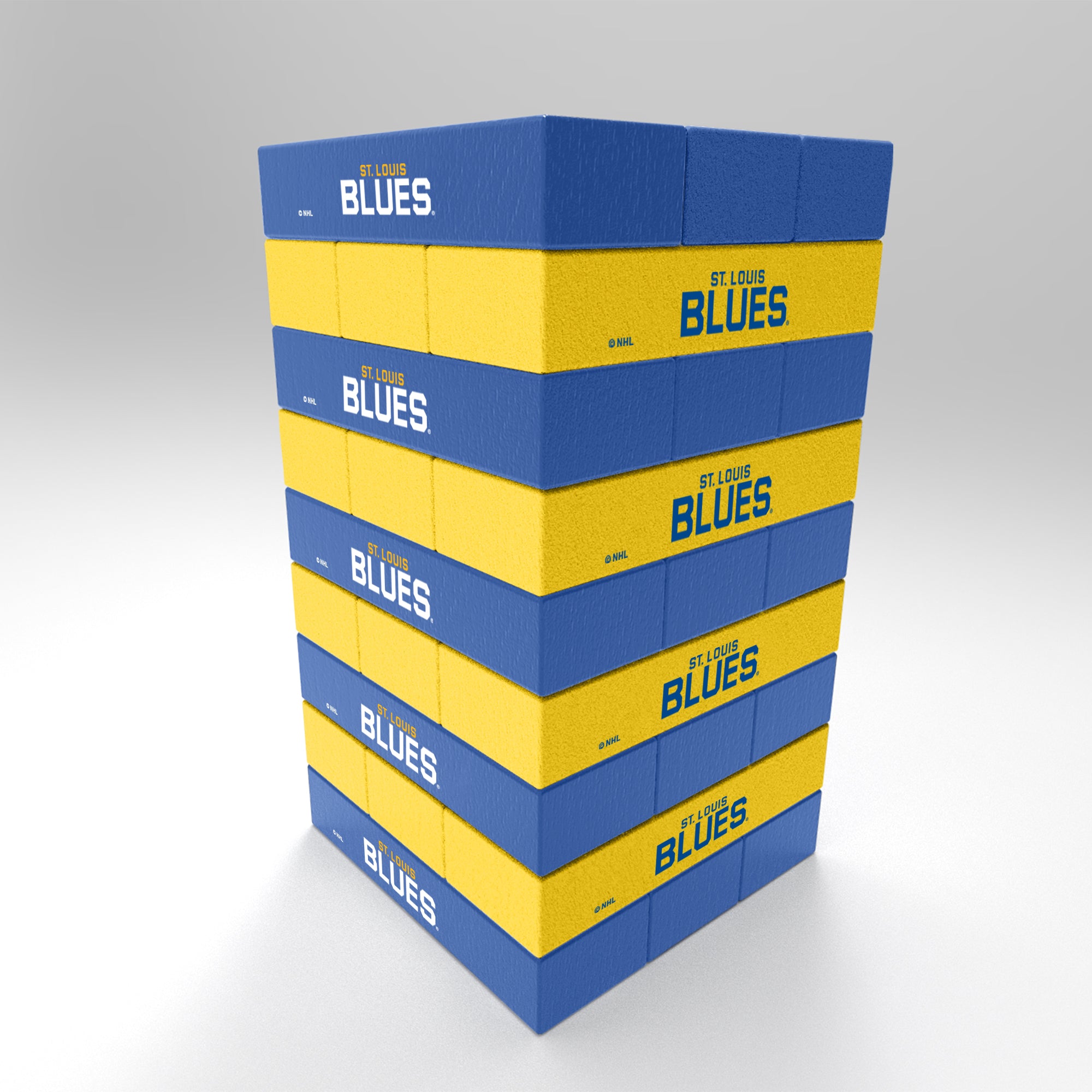 NHL Hockey St. Louis Blues  Mini Jumbling Tower Game - Wood Stackem Game