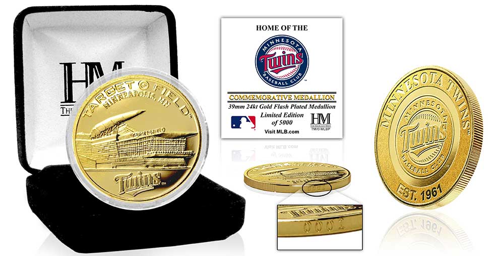 Minnesota Twins Stadium Gold Mint Coin - Sports Collectibles, Sports Memorabilia, Sports Fan Shop, Sports Gifts