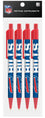 Buffalo Bills 4 Pack Cool Color Pens - Sports Gifts, Sports Memorabilia, Sports Collectibles, Fan Shop