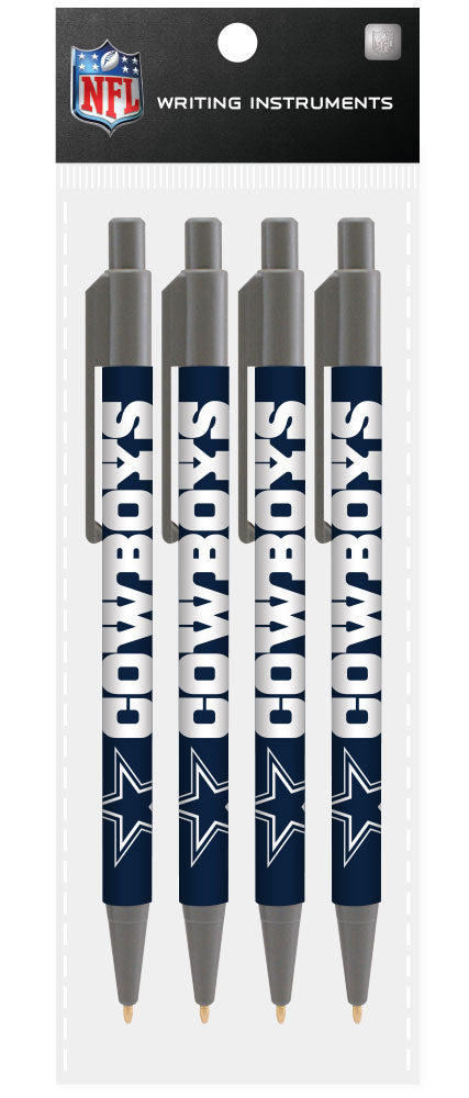 Dallas Cowboys 4 Pack Cool Color Pens - Sports Gifts, Sports Memorabilia, Sports Collectibles, Fan Shop