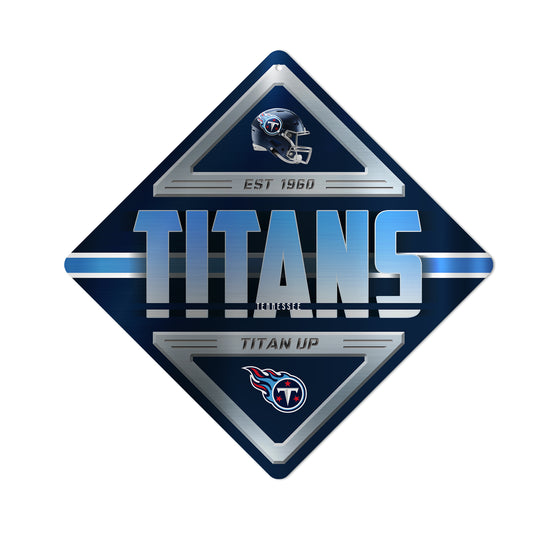 NFL Football Tennessee Titans  Metal Sign 16.5" x 16.5" Home Décor - Bedroom - Office - Man Cave