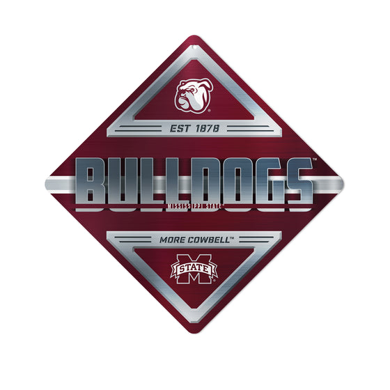 NCAA  Mississippi State Bulldogs  Metal Sign 16.5" x 16.5" Home Décor - Bedroom - Office - Man Cave