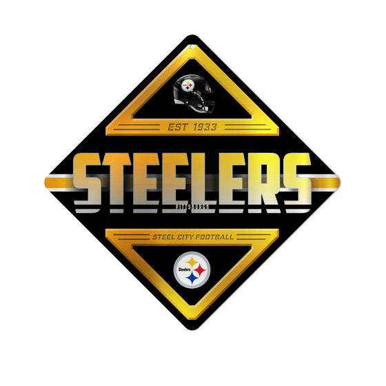 NFL Football Pittsburgh Steelers  Metal Sign 16.5" x 16.5" Home Décor - Bedroom - Office - Man Cave