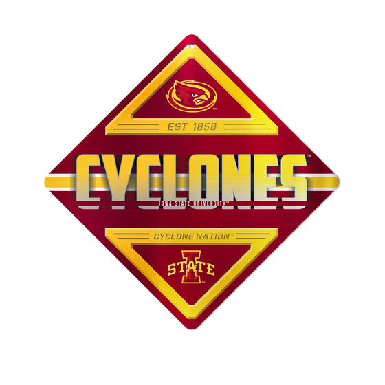 NCAA  Iowa State Cyclones  Metal Sign 16.5" x 16.5" Home Décor - Bedroom - Office - Man Cave