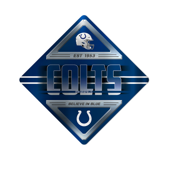 NFL Football Indianapolis Colts  Metal Sign 16.5" x 16.5" Home Décor - Bedroom - Office - Man Cave