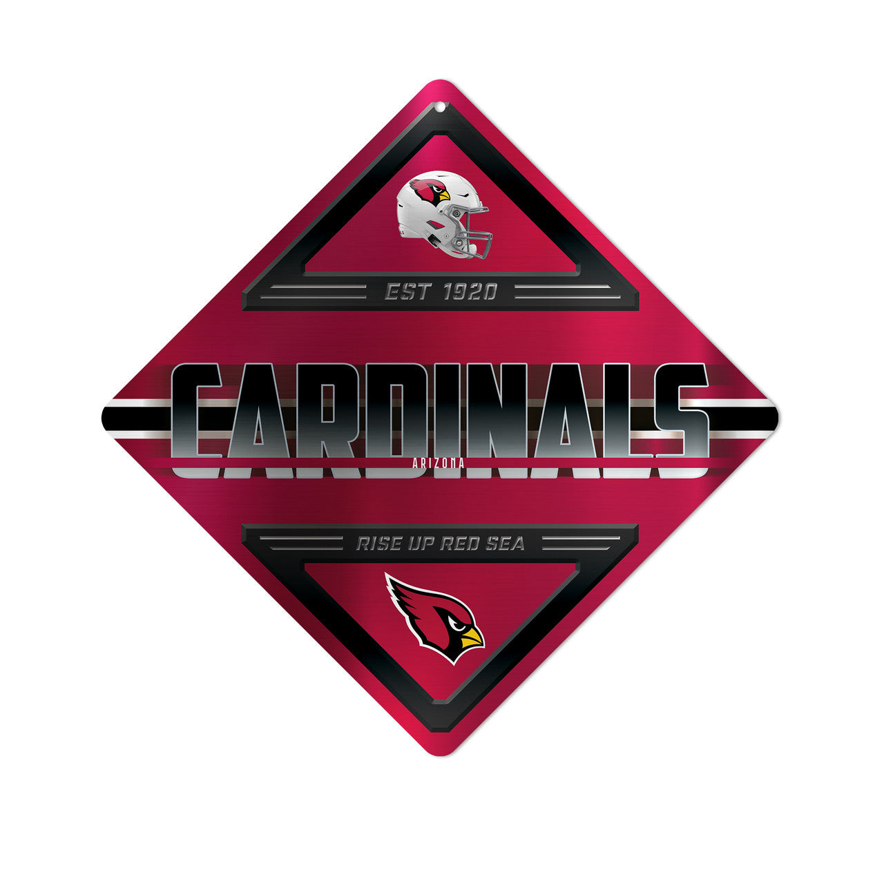 Arizona Cardinals Sign Metal Diamond Shape - Sports Collectibles, Sports Memorabilia, Sports Fan Shop, Sports Gifts
