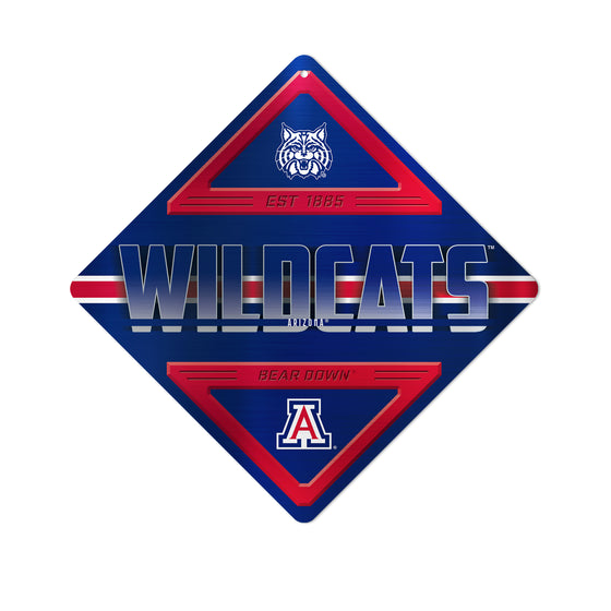 NCAA  Arizona Wildcats  Metal Sign 16.5" x 16.5" Home Décor - Bedroom - Office - Man Cave