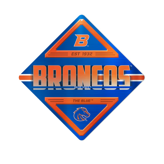 NCAA  Boise State Broncos  Metal Sign 16.5" x 16.5" Home Décor - Bedroom - Office - Man Cave