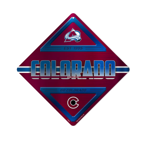 NHL Hockey Colorado Avalanche  Metal Sign 16.5" x 16.5" Home Décor - Bedroom - Office - Man Cave