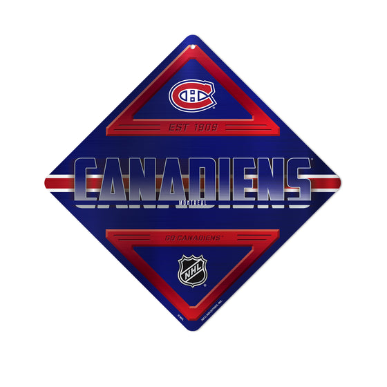 NHL Hockey Montreal Canadiens  Metal Sign 16.5" x 16.5" Home Décor - Bedroom - Office - Man Cave