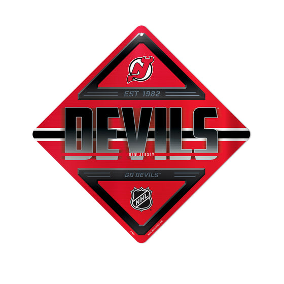 NHL Hockey New Jersey Devils  Metal Sign 16.5" x 16.5" Home Décor - Bedroom - Office - Man Cave