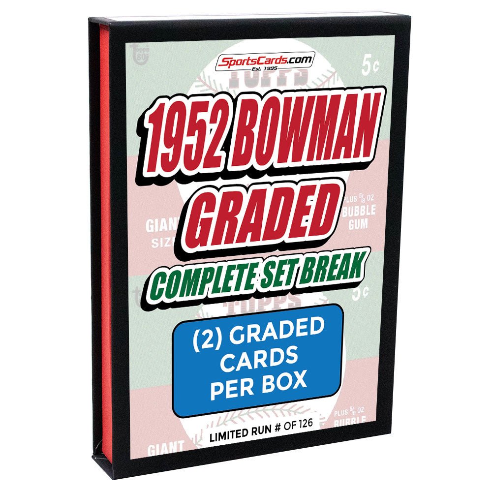 1952 BOWMAN BASEBALL COMPLETE GRADED SET BREAK - 2 GRADED CARDS PER BOX! - Sports Gifts, Sports Memorabilia, Sports Collectibles, Fan Shop
