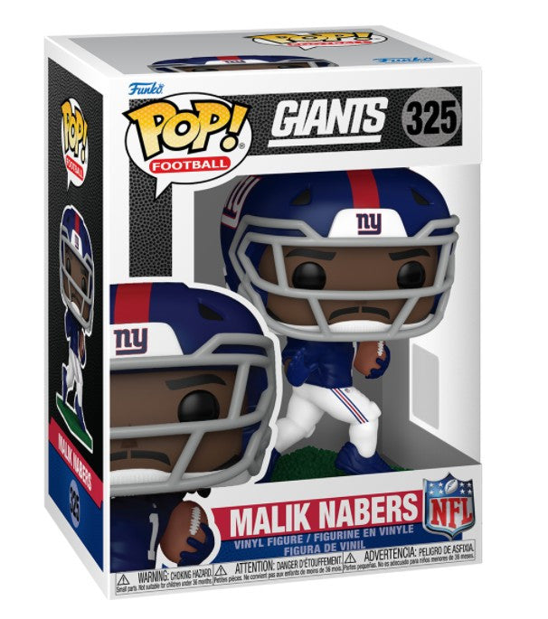 Malik Nabers Funko Pop #325 - New York Giants NFL Debut Rookie Vinyl Figure - Sports Gifts, Sports Memorabilia, Sports Collectibles, Fan Shop