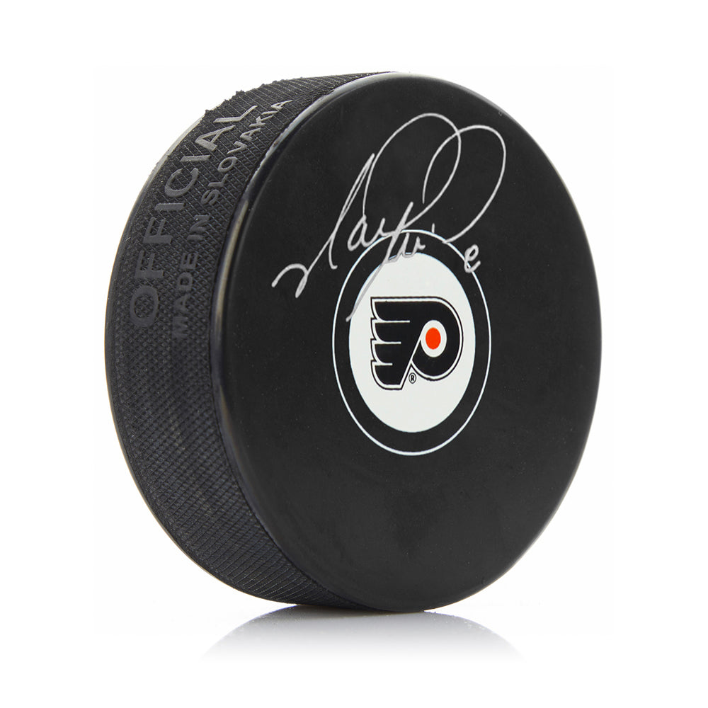 Mark Recchi Philadelphia Flyers Autographed Hockey Logo Puck - Sports Collectibles, Sports Memorabilia, Sports Fan Shop, Sports Gifts