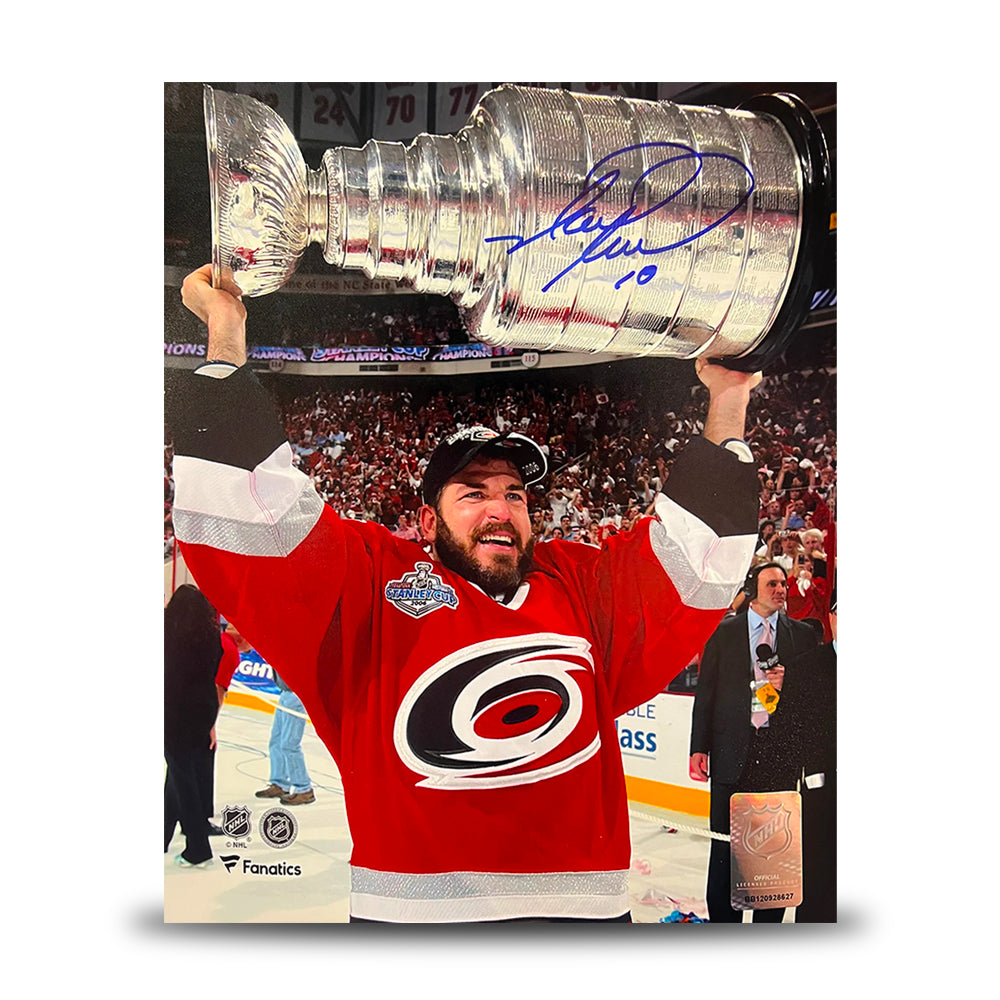 Mark Recchi 2006 Stanley Cup Champions Carolina Hurricanes Autographed 8" x 10" Hockey Photo - Sports Collectibles, Sports Memorabilia, Sports Fan Shop, Sports Gifts