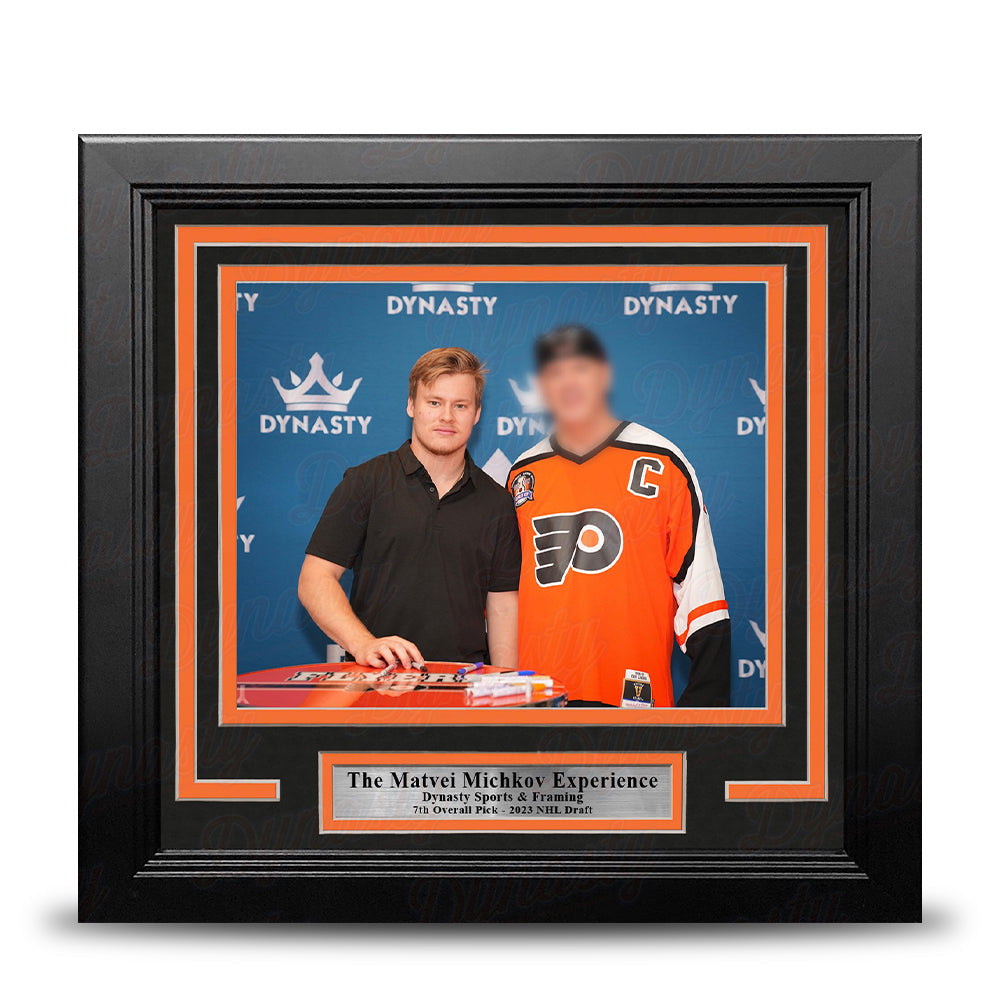 Matvei Michkov Experience Philadelphia Flyers Photo-Op Frame Kit - Sports Collectibles, Sports Memorabilia, Sports Fan Shop, Sports Gifts