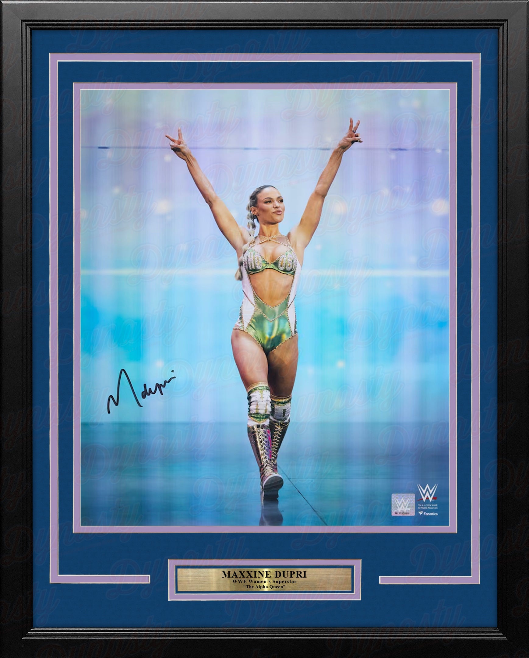 Maxxine Dupri Entrance Autographed 16" x 20" Framed WWE Wrestling Photo - Sports Collectibles, Sports Memorabilia, Sports Fan Shop, Sports Gifts