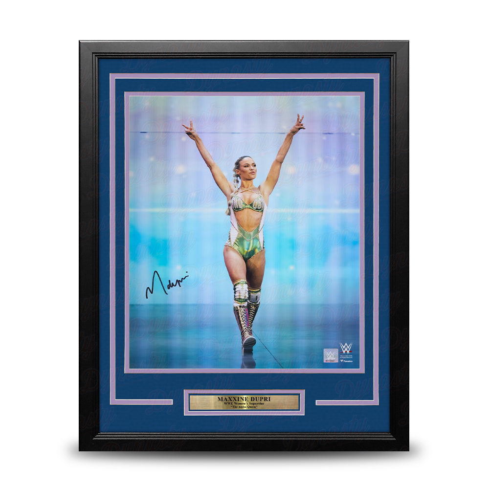 Maxxine Dupri Entrance Autographed 16" x 20" Framed WWE Wrestling Photo - Sports Collectibles, Sports Memorabilia, Sports Fan Shop, Sports Gifts