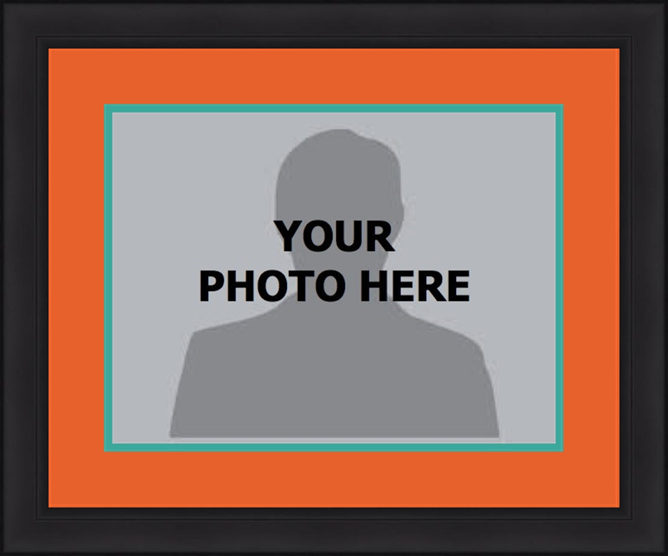 MLB Baseball Photo Picture Frame Kit - Miami Marlins (Orange Matting, Teal Trim) - Sports Collectibles, Sports Memorabilia, Sports Fan Shop, Sports Gifts