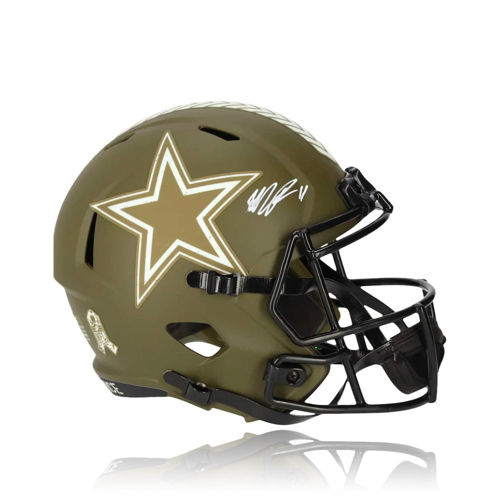 Micah Parsons Dallas Cowboys Autographed Salute to Service Speed Mini Helmet - Sports Collectibles, Sports Memorabilia, Sports Fan Shop, Sports Gifts