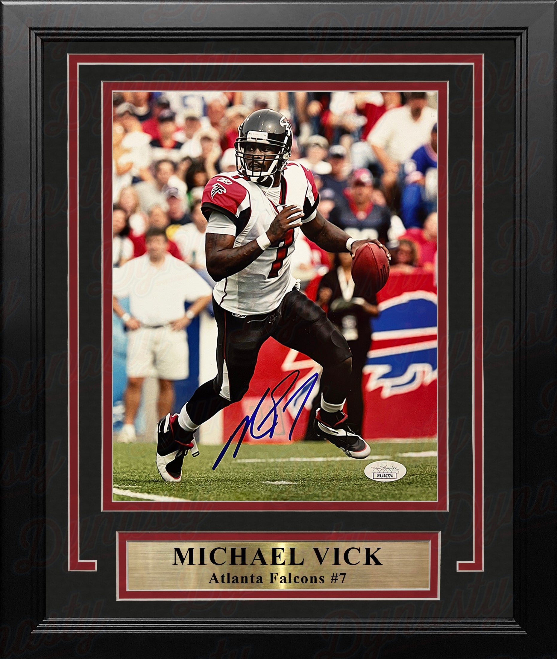 Michael Vick in Action Atlanta Falcons Autographed 8" x 10" Framed Football Photo - Sports Collectibles, Sports Memorabilia, Sports Fan Shop, Sports Gifts