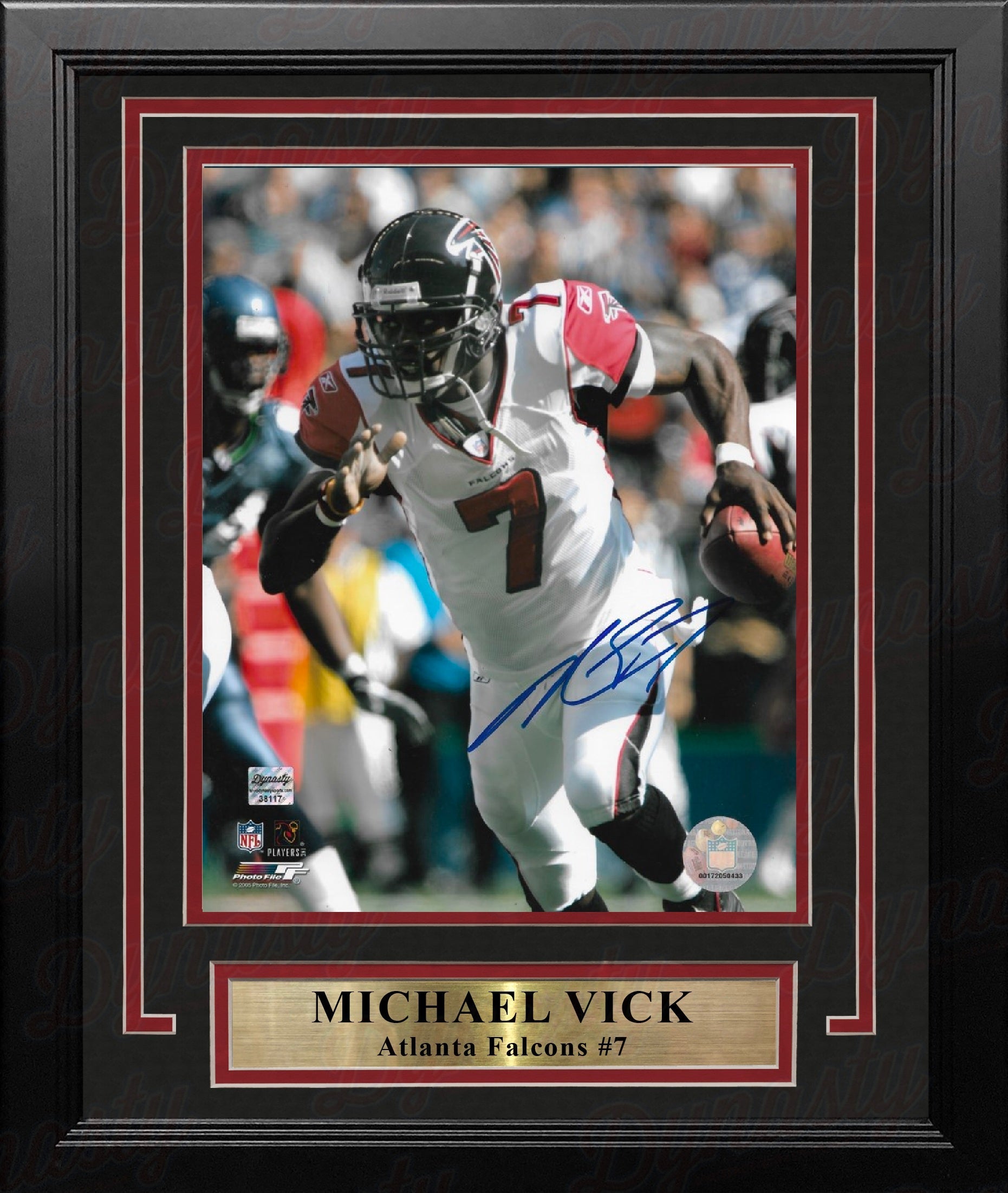 Michael Vick Under Center Atlanta Falcons Autographed 8" x 10" Framed Football Photo - Sports Gifts, Sports Memorabilia, Sports Collectibles, Fan Shop