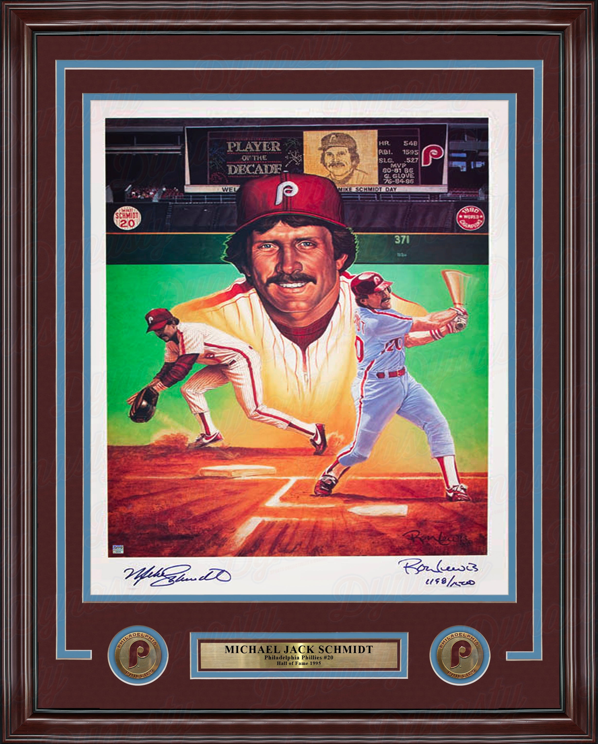 Mike Schmidt Autographed Philadelphia Phillies 18" x 24" Framed Baseball Lithograph Photo - Sports Collectibles, Sports Memorabilia, Sports Fan Shop, Sports Gifts