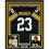 Framed Autographed/Signed Mike Wagner 35x39 4x SB Champ Pittsburgh Black Football Jersey JSA COA