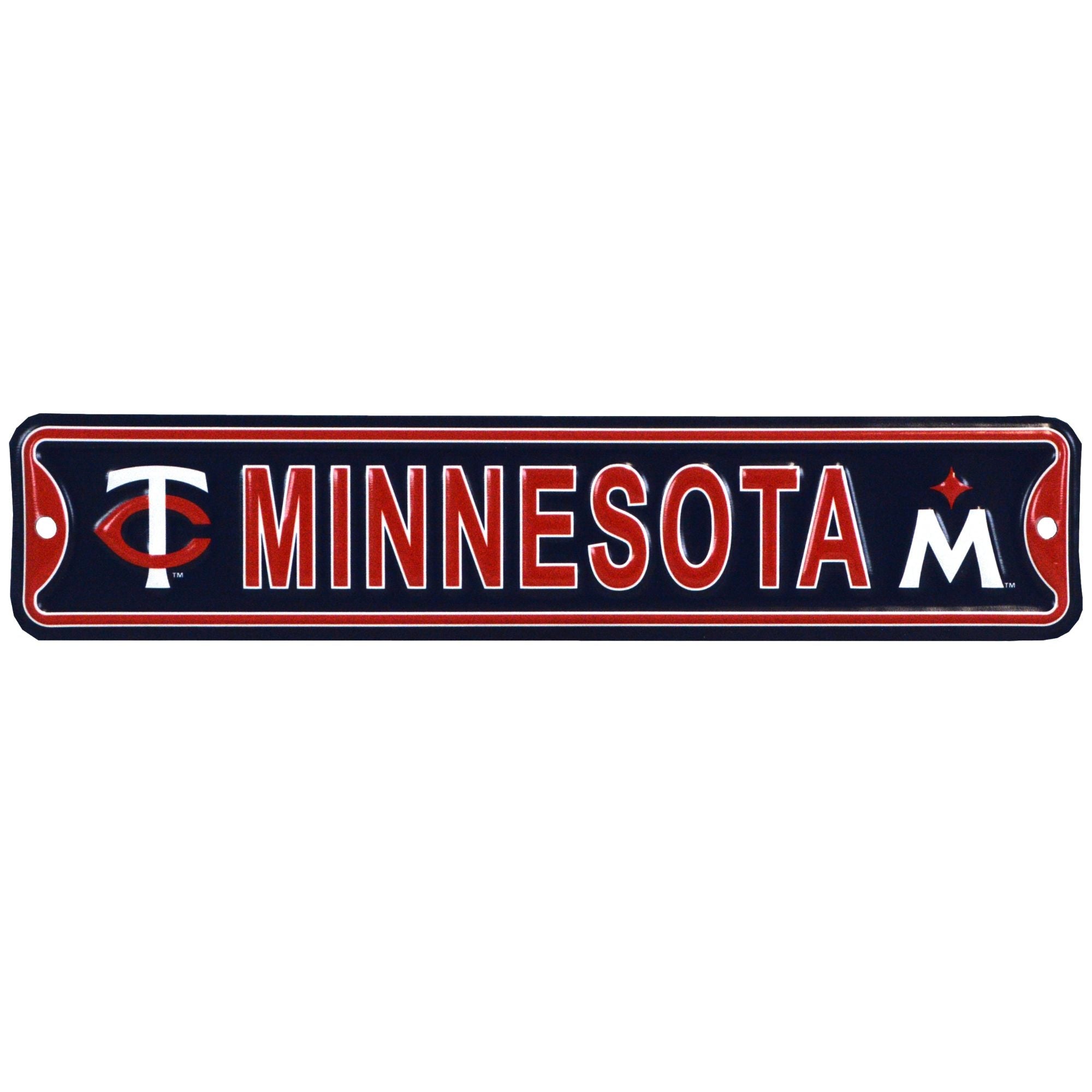 Minnesota Twins -CITY LOGO- Steel Embossed MLB Mini Street Sign