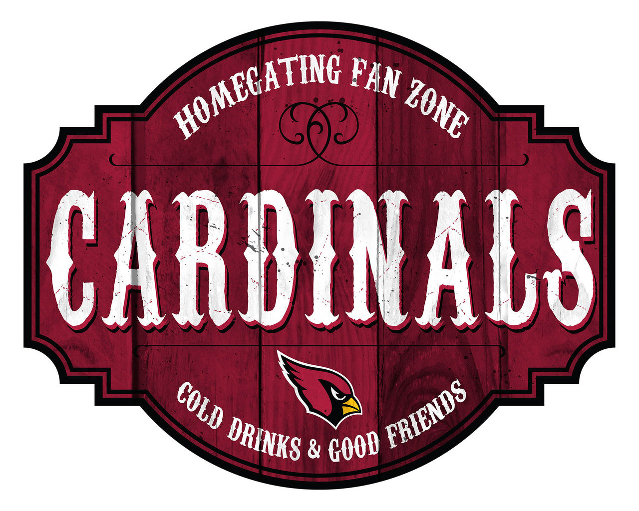 Arizona Cardinals Sign Wood 12 Inch Homegating Tavern - Sports Collectibles, Sports Memorabilia, Sports Fan Shop, Sports Gifts