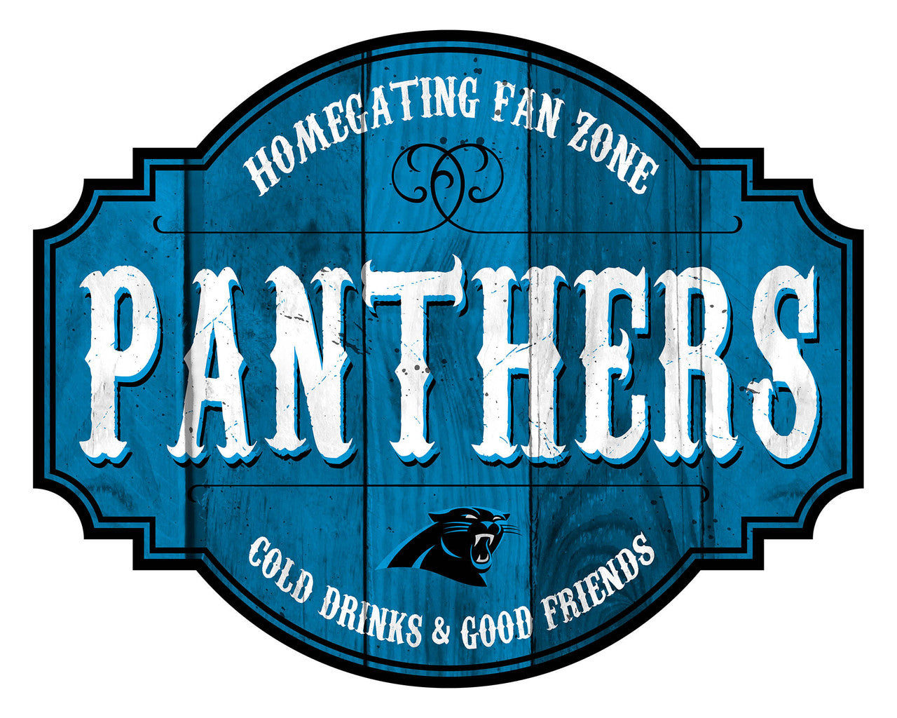 Carolina Panthers Sign Wood 12 Inch Homegating Tavern - Sports Collectibles, Sports Memorabilia, Sports Fan Shop, Sports Gifts