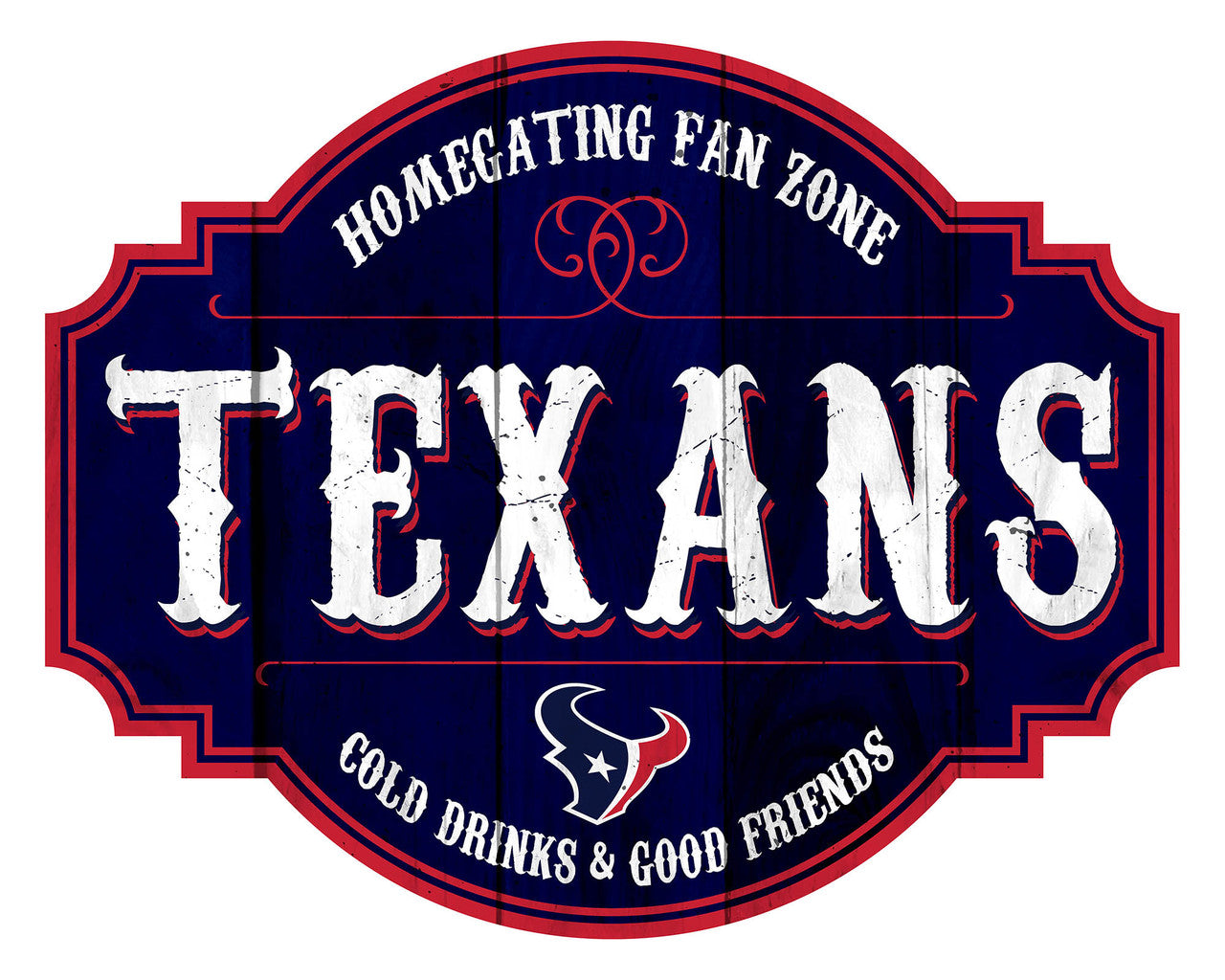 Houston Texans Sign Wood 12 Inch Homegating Tavern - Sports Collectibles, Sports Memorabilia, Sports Fan Shop, Sports Gifts