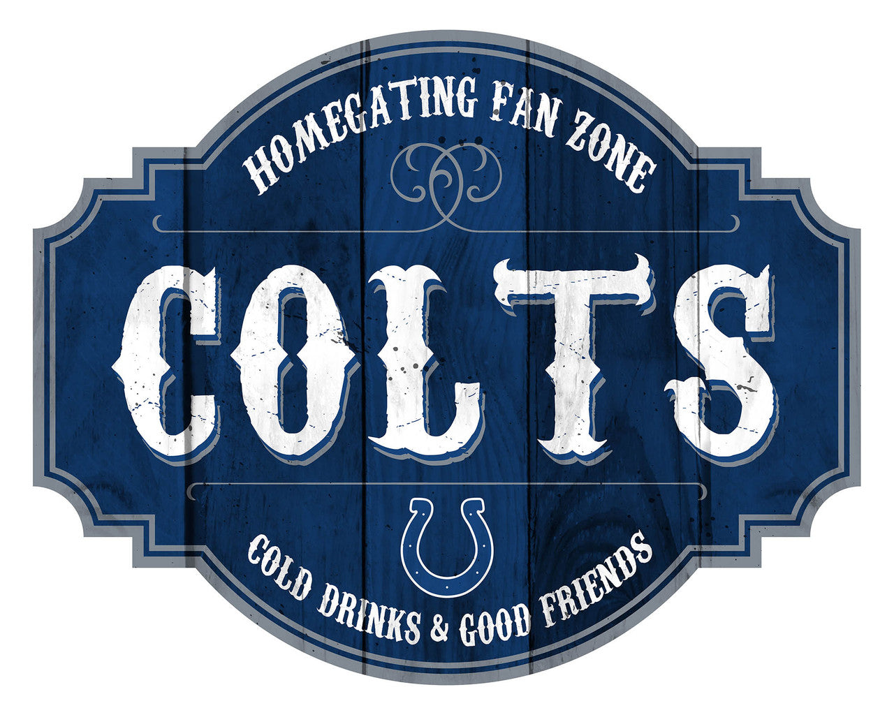 Indianapolis Colts Sign Wood 12 Inch Homegating Tavern - Sports Collectibles, Sports Memorabilia, Sports Fan Shop, Sports Gifts