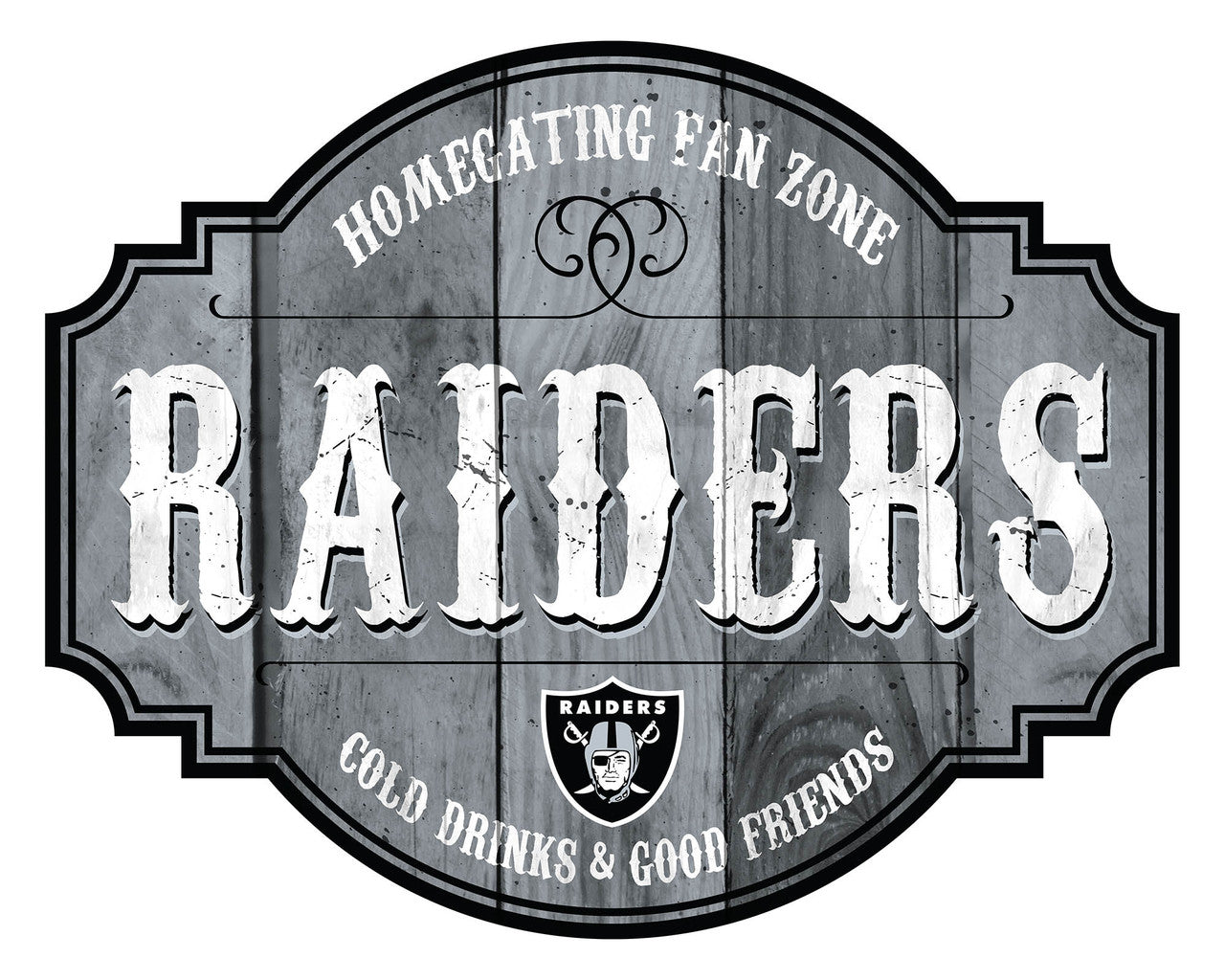 Las Vegas Raiders Sign Wood 12 Inch Homegating Tavern - Sports Collectibles, Sports Memorabilia, Sports Fan Shop, Sports Gifts