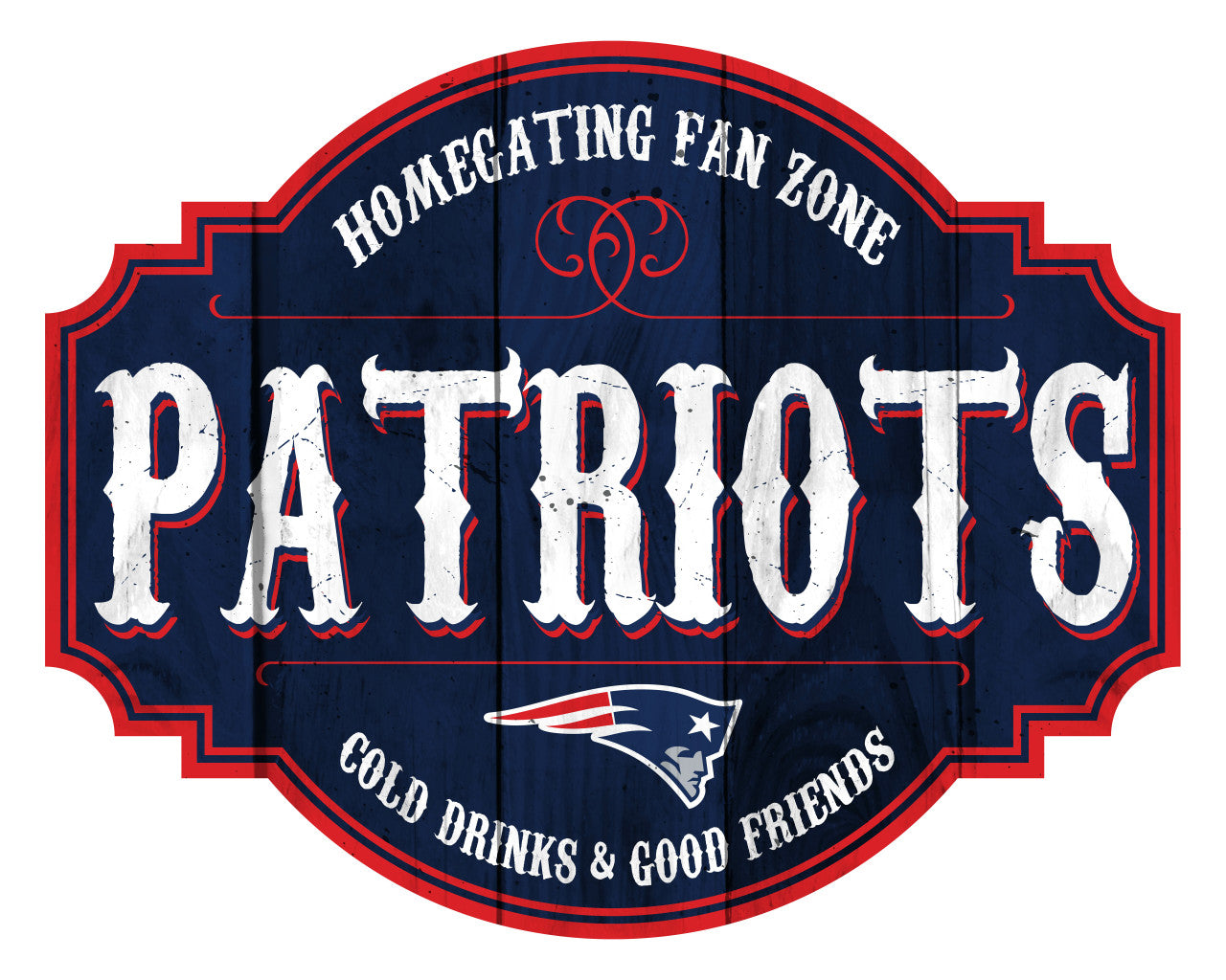 New England Patriots Sign Wood 12 Inch Homegating Tavern - Sports Collectibles, Sports Memorabilia, Sports Fan Shop, Sports Gifts