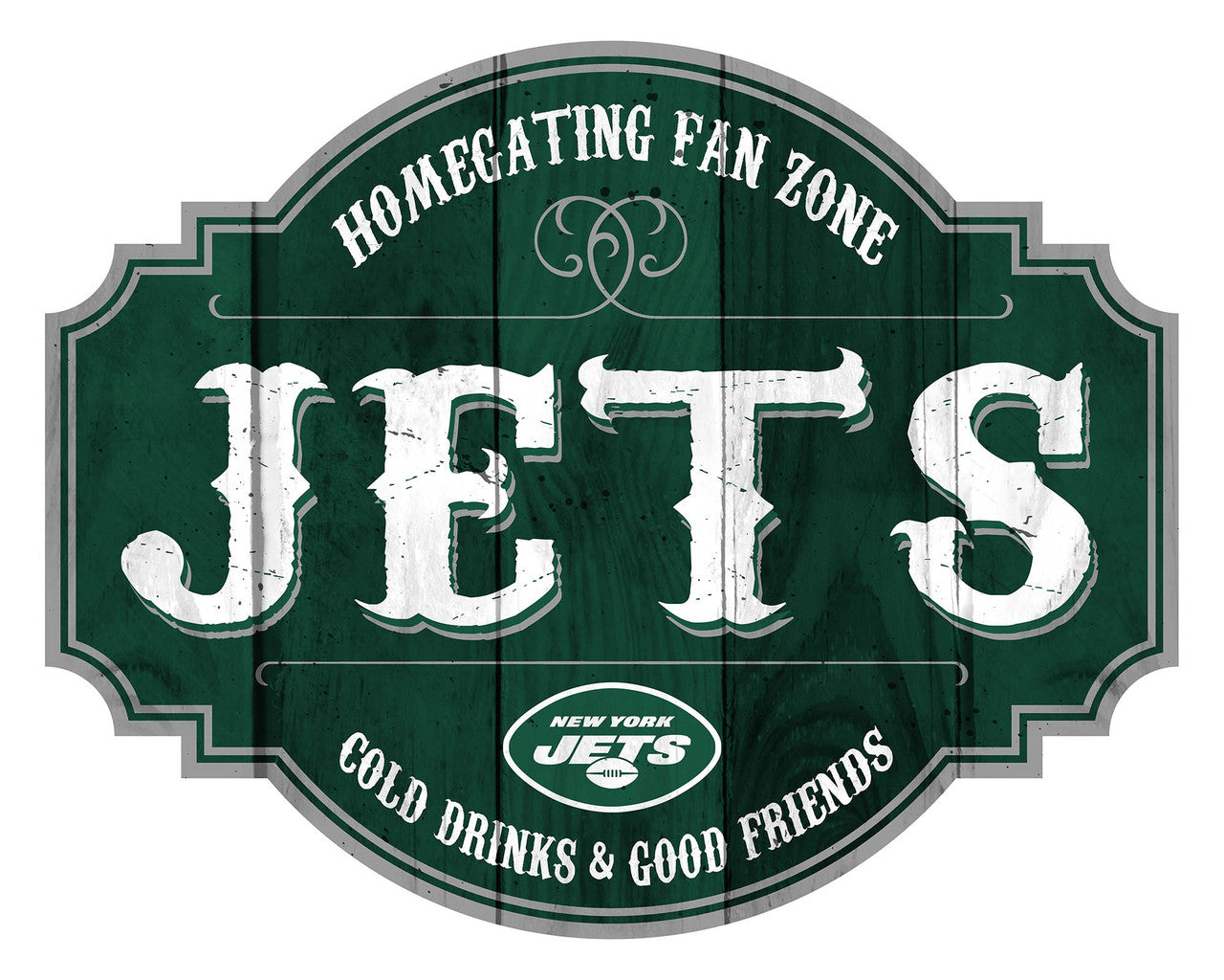 New York Jets Sign Wood 12 Inch Homegating Tavern - Sports Collectibles, Sports Memorabilia, Sports Fan Shop, Sports Gifts