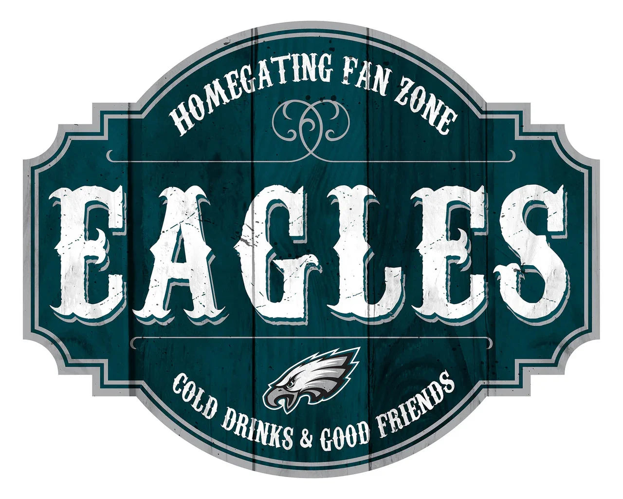Philadelphia Eagles Sign Wood 12 Inch Homegating Tavern - Sports Collectibles, Sports Memorabilia, Sports Fan Shop, Sports Gifts